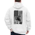 American Flag USA Patriot Boxer Dog Dad Men's Hoodie Back Print