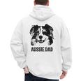 Aussie Dad Australian Shepherd Dog Dad For Men Men's Hoodie Back Print