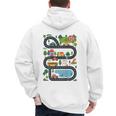 On Back Tired Dads Club Car Race Track On Dad Daddy Men's Hoodie Back Print On Back Tired Dads Club Car Race Track On Dad Daddy Men's Hoodie Back Print