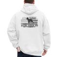 Boston Terrier Dad Distressed American Flag Patriotic Dog Men's Hoodie Back Print