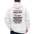 You Can’t Scare Me I Have A Crazy Dad Men's Hoodie Back Print