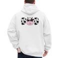 Dad Of The Birthday Girl Cow Daddy Papa Bday Matching Men's Hoodie Back Print