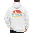 Dad Lawn Mowing Grassquatch Bigfoot Mower Garden Men's Hoodie Back Print