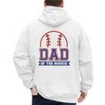 Dad Of Rookie 1st Birthday Baseball Theme Matching Party Men's Hoodie Back Print Dad Of Rookie 1st Birthday Baseball Theme Matching Party Men's Hoodie Back Print