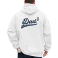 Dad3 Dad Cubed Father Of Three Daddy 3 Third Time Dad Men's Hoodie Back Print