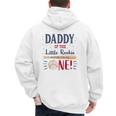Daddy Dad First Birthday Little Rookie Baseball The Big One Men's Hoodie Back Print