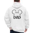 Disney Mickey And Friends Dad Mickey Ears Outline Logo Men's Hoodie Back Print Disney Mickey And Friends Dad Mickey Ears Outline Logo Men's Hoodie Back Print