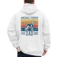 Dog Airedale Terrier Dad Vintage Airedale Terrier Dad Men's Hoodie Back Print