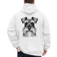 Dog Fingerprint Miniature Schnauzer Dad Mom Men's Hoodie Back Print