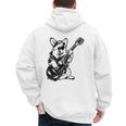 Dog Guitarist Guitar Pembroke Welsh Corgi Dad Mom Men's Hoodie Back Print