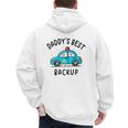 Father Son Daughter Daddy's Best Backup Father's Day Toddler Men's Hoodie Back Print