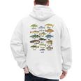 Fishing-Shirt Types Of Freshwater Bass Fish Dad Jokes Men's Hoodie Back Print