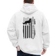 German Shepherd Dad Vintage Flag Patriotic Dog Men's Hoodie Back Print