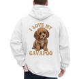 I Love My Cavapoo For Mom Dad Kids Men's Hoodie Back Print