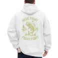 Men Here-Fishy Bass Fish Dad Fishing From Daughter Son Men's Hoodie Back Print