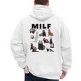 MILF Man I Love Ferrets Ferret Mom Dad Ferret Owner Men's Hoodie Back Print
