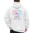 Pink Or Blue Dad Loves You Gender Reveal Men's Hoodie Back Print