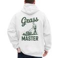 Push Lawn Mower Legend Grass Master Dad Mowing Men's Hoodie Back Print