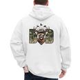 Retro Camo Dad Hunting Camouflage Deer Matching Men's Hoodie Back Print