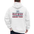 Shih Tzu Dad Shirt Never Underestimate An Old Man Gift Tee Men's Hoodie Back Print