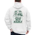 Silent But Dadly Father's Day Fart Dad Farting Vintage Men's Hoodie Back Print