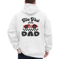 Two Fast Dad Of The Birthday Boy Racing Car Family Men's Hoodie Back Print