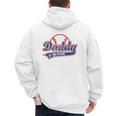 Vintage Baseball Daddy Of The Rookie Men's Hoodie Back Print