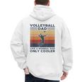 Volleyball Dad Like A Normal Dad Only Cooler Vintage Men's Hoodie Back Print