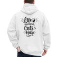 Women's Life Happens Cats Help Cat Lover Cat Moms Cat Dads Men's Hoodie Back Print Women's Life Happens Cats Help Cat Lover Cat Moms Cat Dads Men's Hoodie Back Print