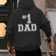 1 Dad Number One Father's Day Vintage Style Men's Hoodie Back Print