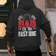 1 Year Old Racing Car Fast One Birthday 1st Family Dad Men's Hoodie Back Print