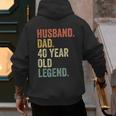 40th Birthday For Men Vintage Dad 1980 Men's Hoodie Back Print