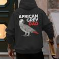 African Grey Parrot Dad Congo Bird Father Men's Hoodie Back Print