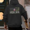 Army Dad With American Flag Camo For Veteran Day Women Kids Men Men's Hoodie Back Print