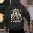 Así Como Se Ve El Mejor Abuelo Del Mundo Grandfather Dad Men's Hoodie Back Print