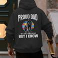 Autism Awareness For Proud Dad Support Autistic Kids Men's Hoodie Back Print