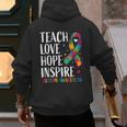 Autism Awareness Ribbon Mom Dad Kids Autistic Support Autism Men's Hoodie Back Print Autism Awareness Ribbon Mom Dad Kids Autistic Support Autism Men's Hoodie Back Print