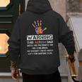 Autism Awareness Warning This Autism Dad T-Shirt Men's Hoodie Back Print