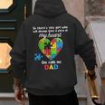 Autism Dad Of Autism Daughter Daddy Shirts Autistic Support Men's Hoodie Back Print
