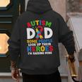 Autism Dad Puzzle Ribbon Proud Son Hero Autism Awareness Men's Hoodie Back Print
