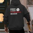 Baseball Mom Dad Sorry I Can'T It'S Baseball Season Men's Hoodie Back Print Baseball Mom Dad Sorry I Can'T It'S Baseball Season Men's Hoodie Back Print