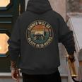 BBQ Dad Smoking Meat Smoker Barbecue Dad Men's Hoodie Back Print