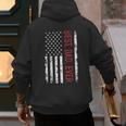 Best Dad Ever US American Flag Gift For Father's Day Short Sleeve Men's Hoodie Back Print