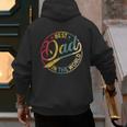 Best Dad In The World Father's Day Vintage Dad Men's Hoodie Back Print