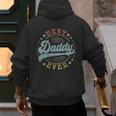Best Daddy Ever Father's Day Daddy Vintage Emblem Men's Hoodie Back Print