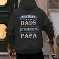 The Best Dads Get Promoted To Papa Father's Day New Grandpa Men's Hoodie Back Print