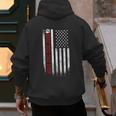 Best Dog Dad Ever American Flag For Best Father Men's Hoodie Back Print
