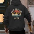 Best Dog Dad Ever Vintage Father's Day Dog Lover Men's Hoodie Back Print