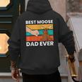 Best Moose Dad Ever Moose Men's Hoodie Back Print