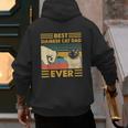 Best Siamese Cat Dad Ever Retro Vintage Sunset Men's Hoodie Back Print
